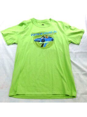 Disney Mickey Goofy Test‎ Track T-Shirt XL Green Cotton